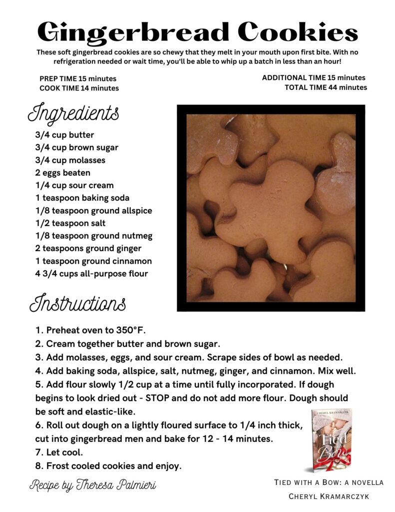Gingerbread cookie recipe card