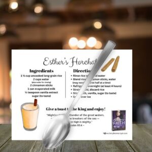 Recipe card and a spoon