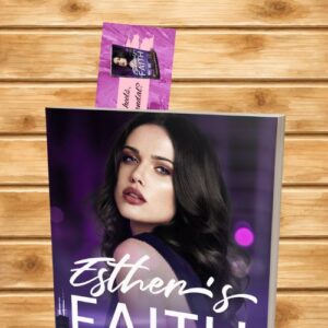 Esther's Faith bookmark in a novel