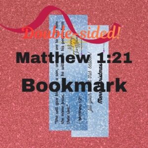 Matthew 1:21 full-color bookmark – double-sided