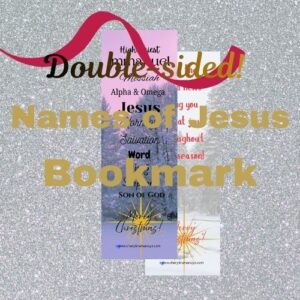 Names of Jesus forest-themed bookmark – double-sided